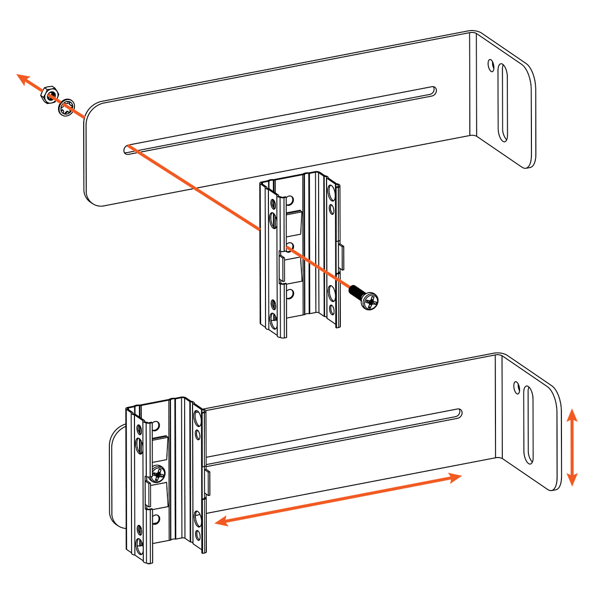 LCEM-K36 Light Curtain Extension Mount Kit for MLC-K36, RLC-K36