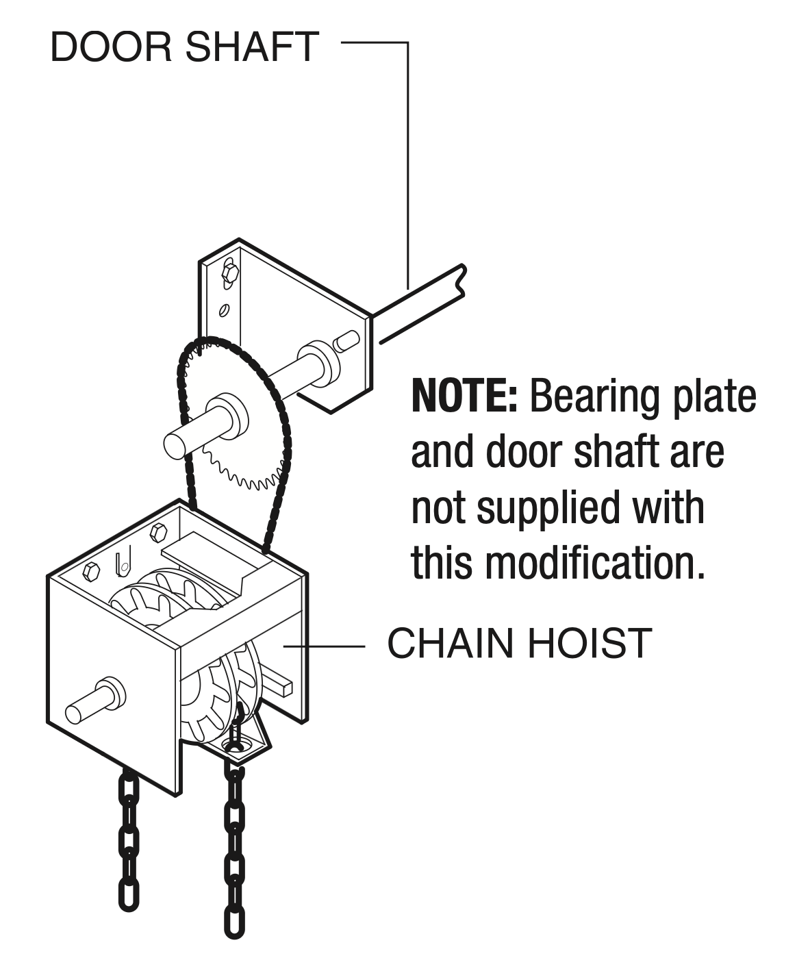 65-7202 Manual Hoist Modification for Center Mount (M12 Mod)