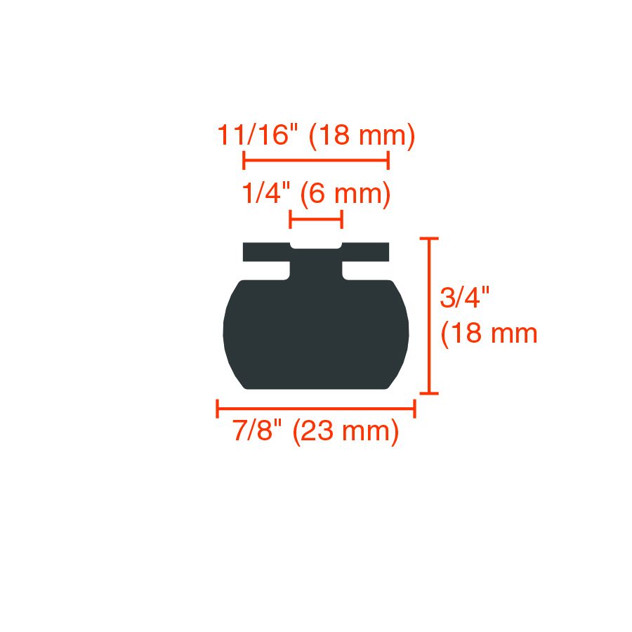 MC110-MON Monitored Sensing Edge w/ Guide Caps for Countertop Door and Grille Applications (Black)