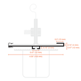 MC22-C7-K5 Mounting Channel Kit for 2" Double-Angle Bottom Bars for MC22 and MC271 Edges, 5-feet.