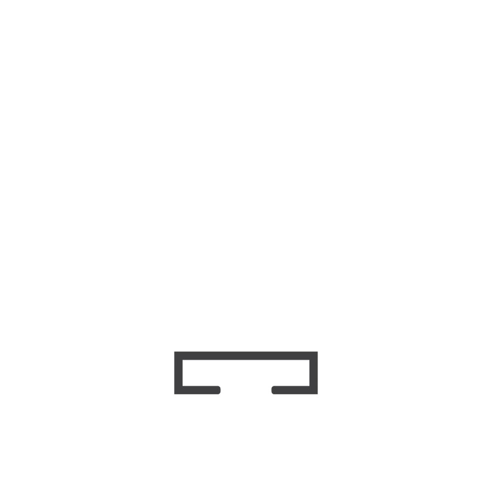 ME110-C Mounting Channel, Flat, PVC