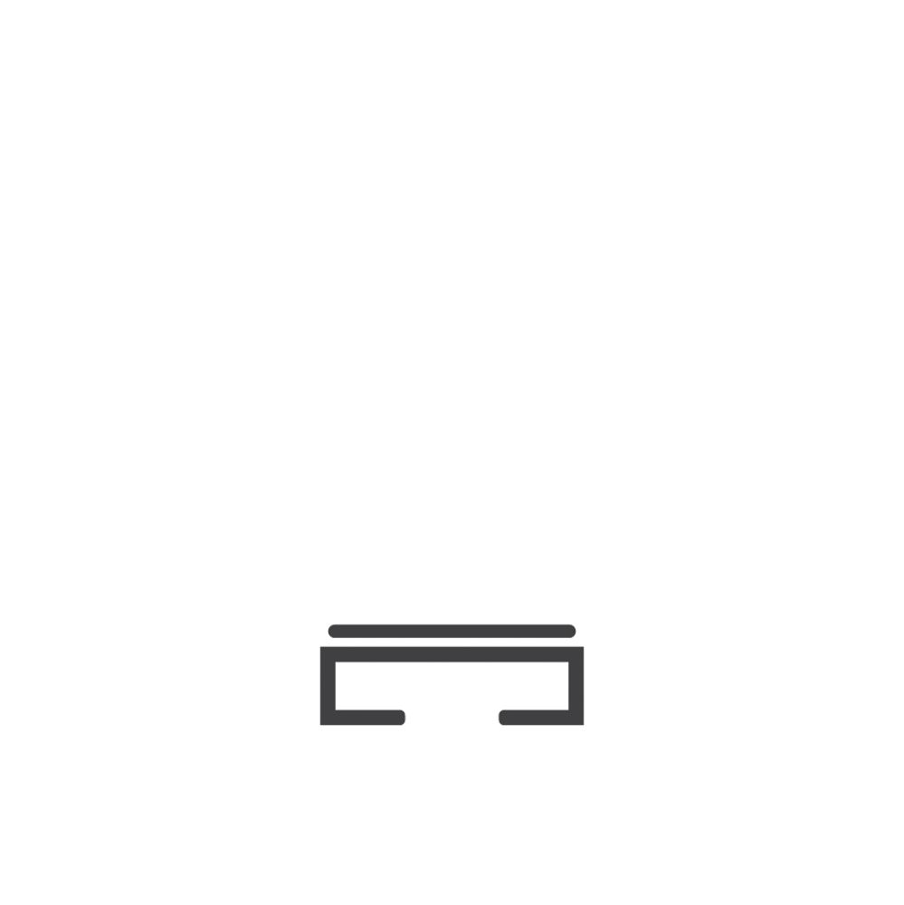 ME110-C3 Mounting Channel, Flat with VHB Double-Faced Tape, PVC
