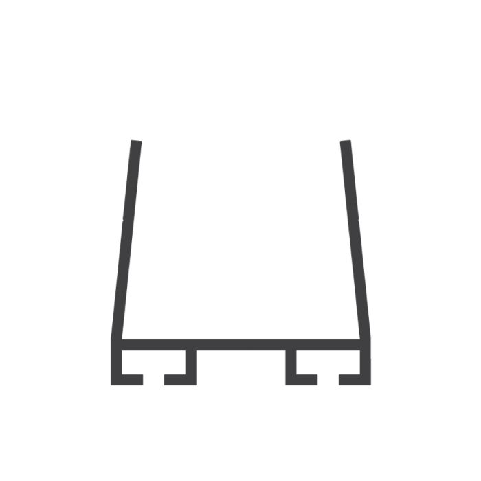 ME113-C Mounting Channel: Black, U-Shape, Rigid PVC