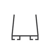 ME113-C Mounting Channel: Black, U-Shape, Rigid PVC