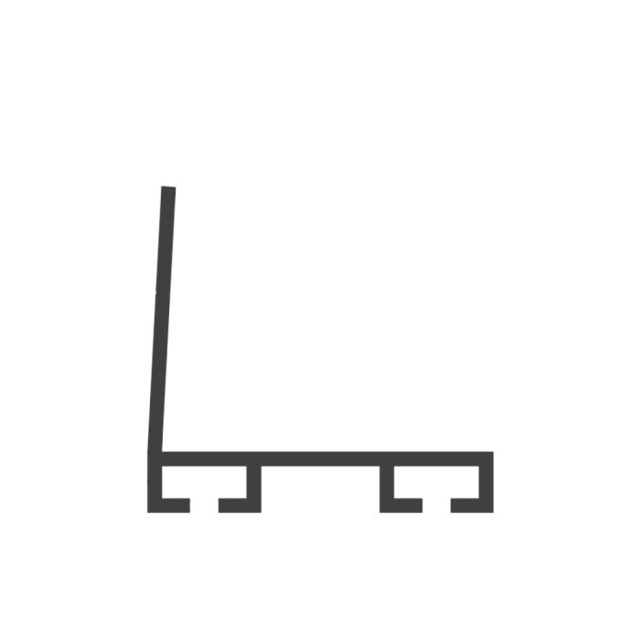 ME113-C3 Mounting Channel: Black, L-Shape, Rigid PVC