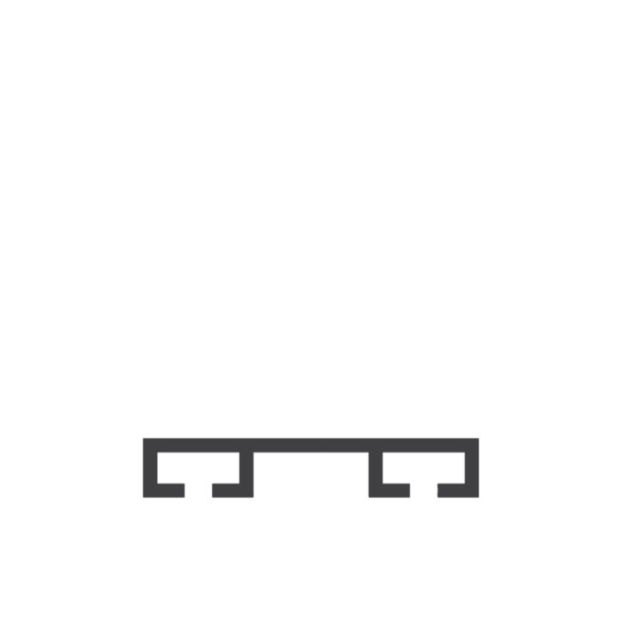 ME113-C7 Mounting Channel: Black, Flat, Rigid PVC