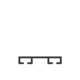 ME113-C7 Mounting Channel: Black, Flat, Rigid PVC