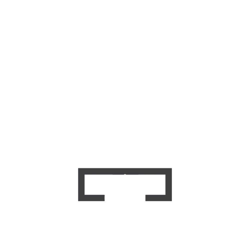 ME117-C7 Mounting Channel, Flat, PVC