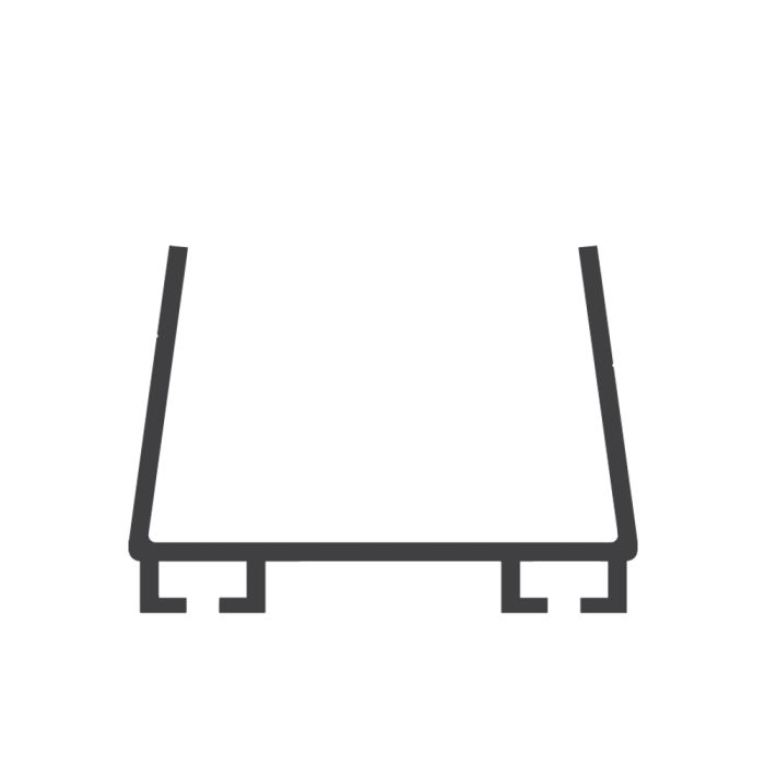 ME123-C Mounting Channel, U-Shape, PVC