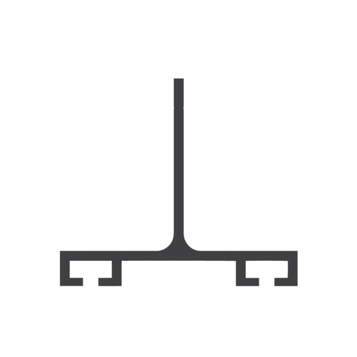 ME123-C1 Mounting Channel, T-Shape, PVC