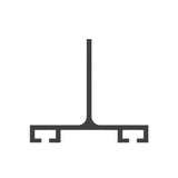 ME123-C1 Mounting Channel, T-Shape, PVC