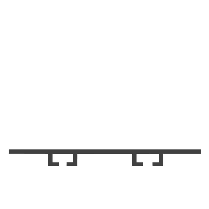 ME123-C7 Mounting Channel, Flat, PVC