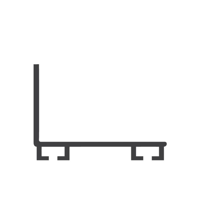 ME123-CA3 Mounting Channel, L-Shape, Aluminum, Mill Finish