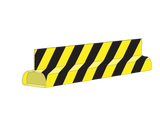 MT21-P-YE/BK Pneumatic Non-Monitored Sensing Edge for Rolling Steel and Rolling Shutter Door Applications, 2”W x 1”H (Yellow/Black Stripe)