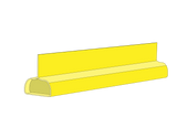 MT21-MON-YEXR5 Monitored Sensing Edge for Rolling Steel and Rolling Shutter Door Applications, 2”W x 1”H (Yellow XR5)