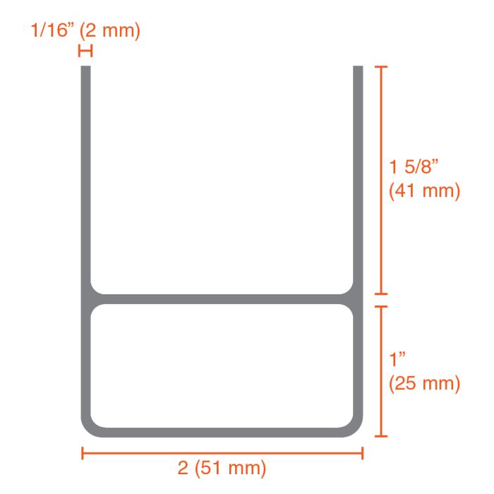 MU21-MON 2 or 4-Wire Sensing Edge for Sectional and Bi-Fold Doors (monitored) (Black, Gray or Yellow)
