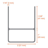 MU21-MON 2 or 4-Wire Sensing Edge for Sectional and Bi-Fold Doors (monitored) (Black, Gray or Yellow)