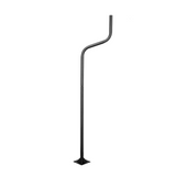 TRES-RFID-PS094-B - RFID Mounting Stanchion Pedestal. 3Piece Construction. 2 " Od Sch.40 Steel Pipe, Powder-Coated Black. Made In Usa