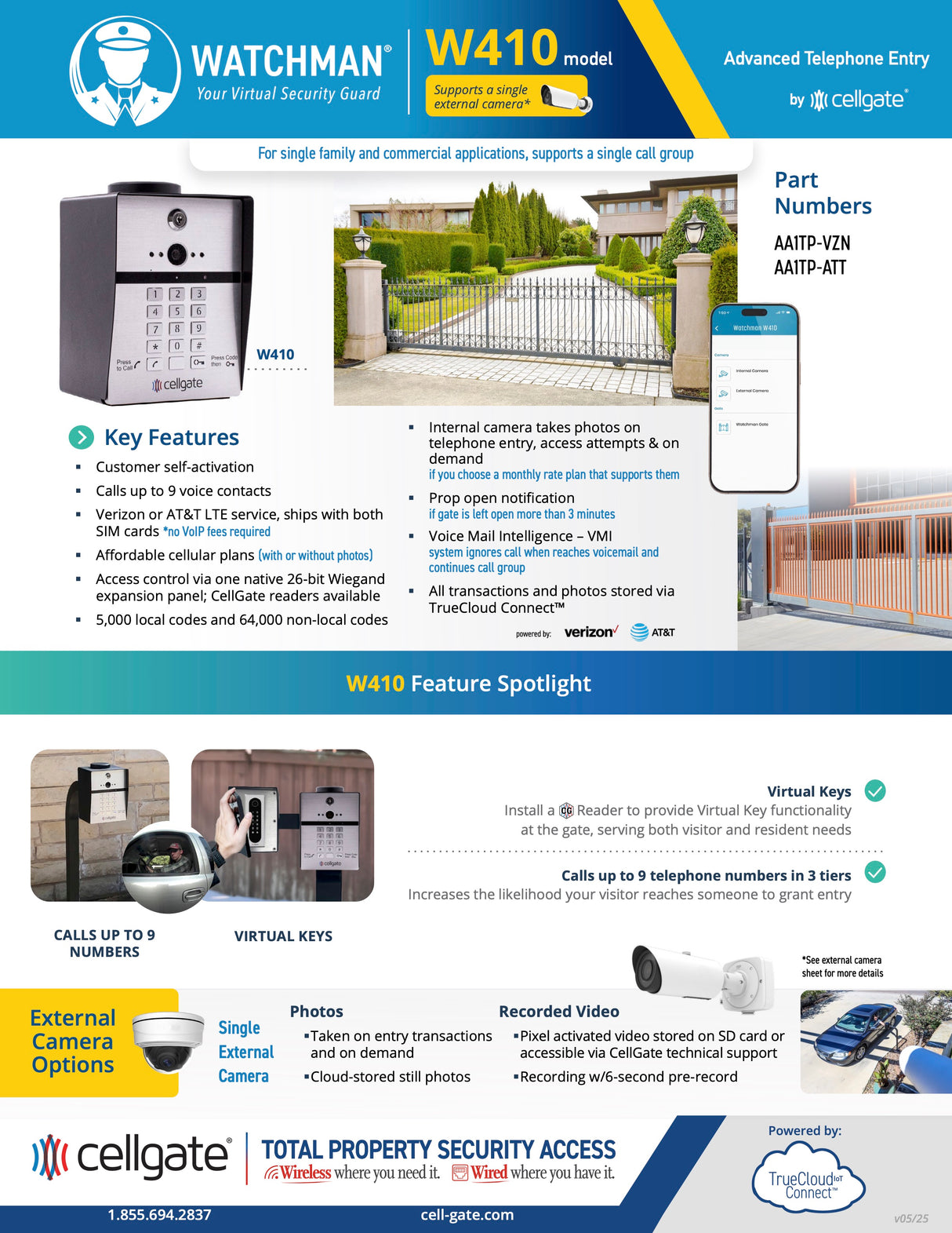 AA1TP-VZN Watchman W410 Cellular LTE Verizon